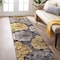 World Rug Gallery Contemporary Floral Design Non Shedding Soft Area Rug 2' x 7' Yellow 400YELLOW2x7 - alternate 1